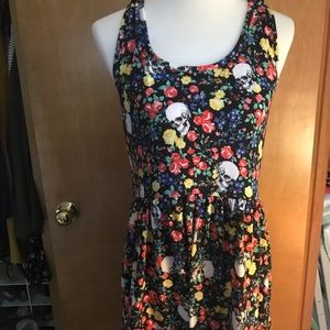 Midnight Hour floral skull dress